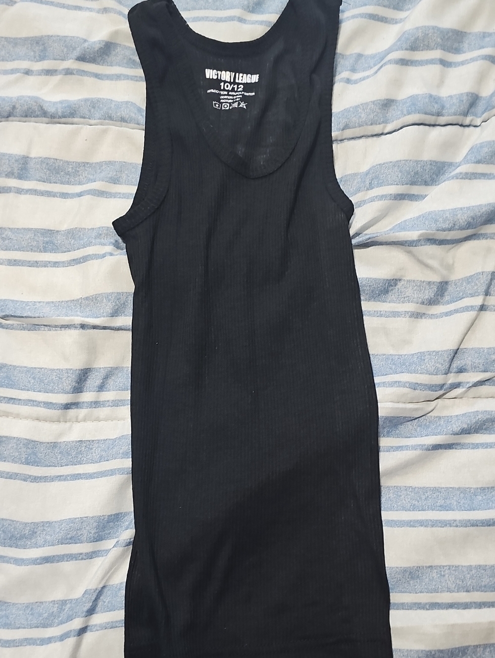 Victory League Black Ribbed Tank Dress